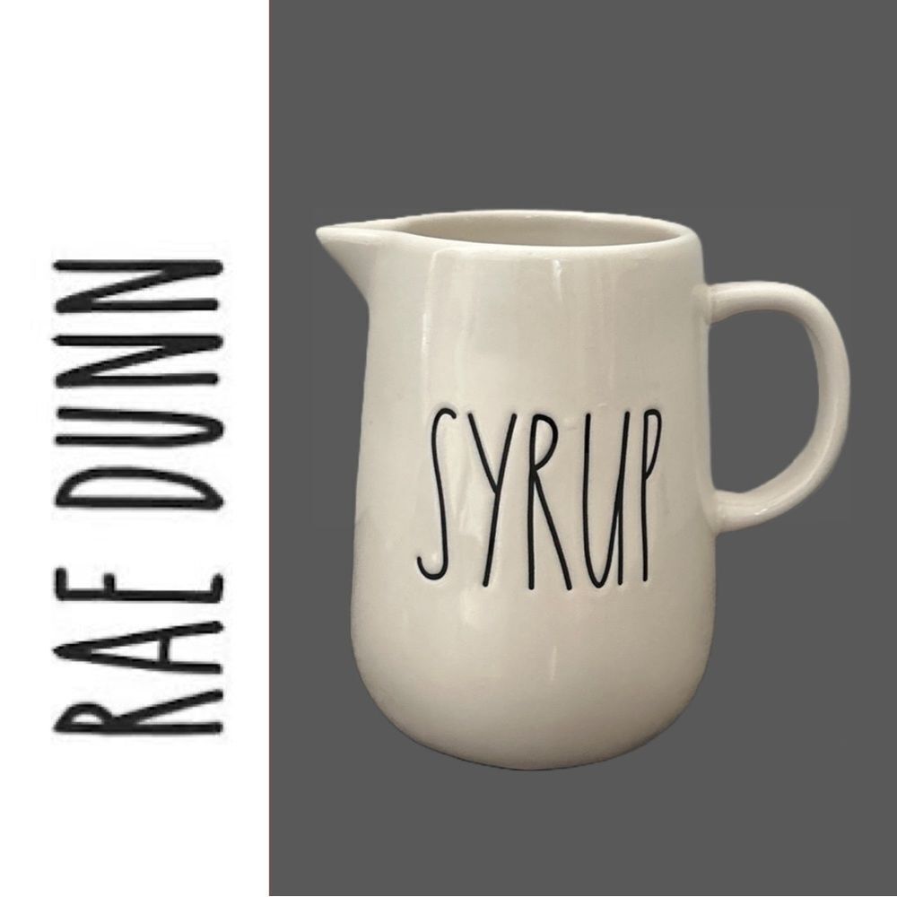 Rae Dunn Ceramic “Syrup” Pitcher
